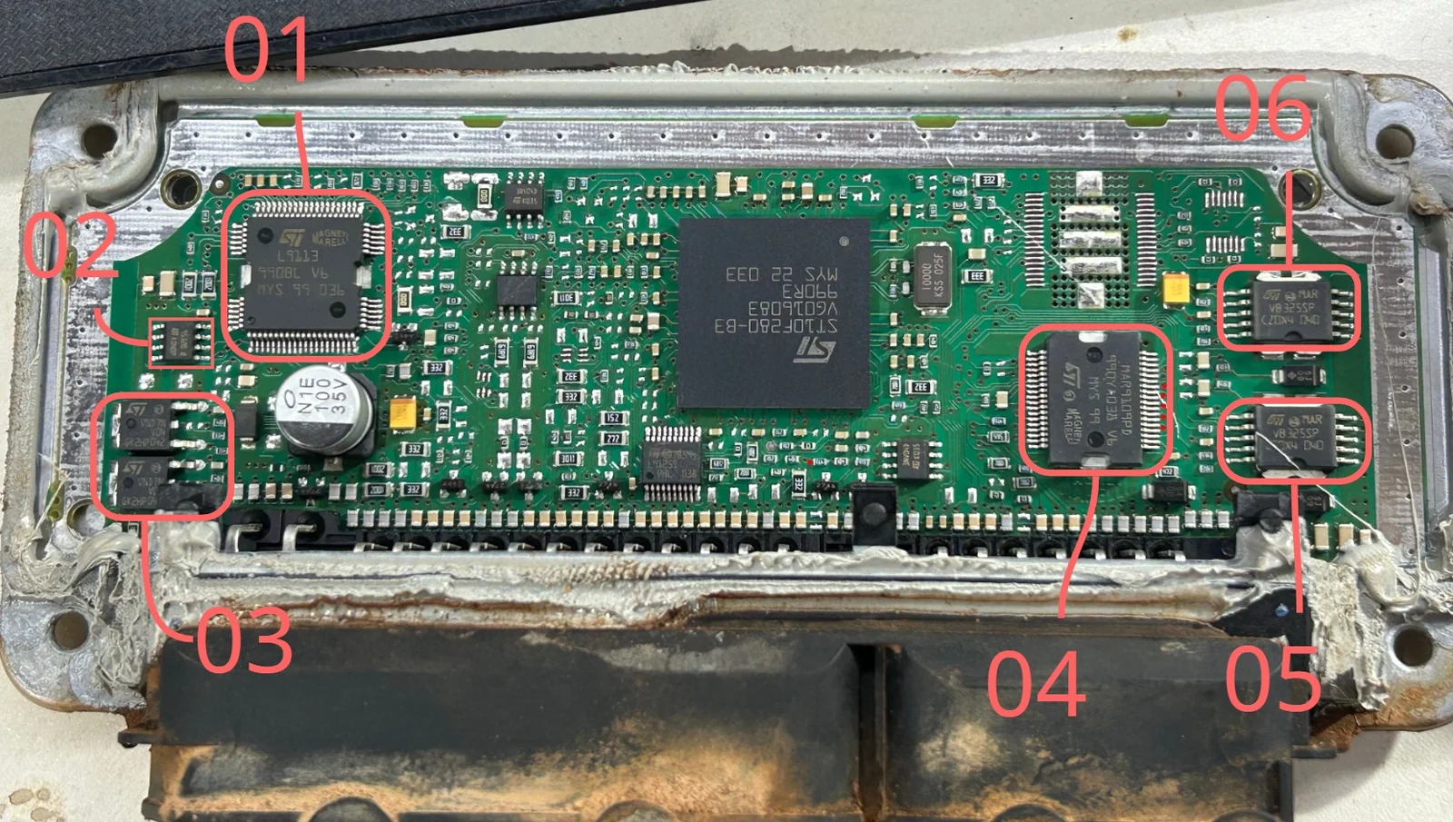 IAW 4CFR — placa real com mapa funcional por blocos
